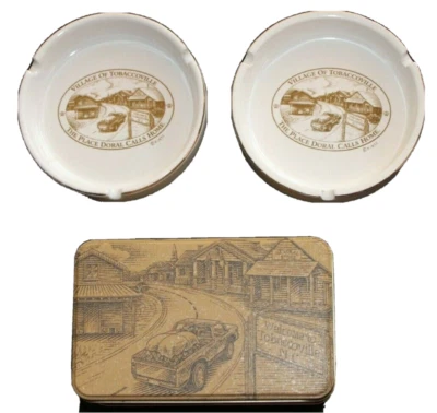 LOTE Doral Village Tobaccoville NC Collectors Ed '96 Ceniceros Metal Match Tin-G13 Foto 1 de 4