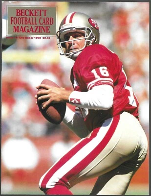 Vintage JOE MONTANA  Issue # 9 Beckett Card Price Guide Magazine December 1990  - Image 1 of 2
