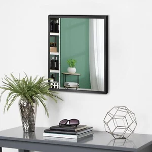 11x15 Inch Black Small Rectangle Mirror For Bathroom Vanity Mirror Or Wall Decor - Picture 1 of 6
