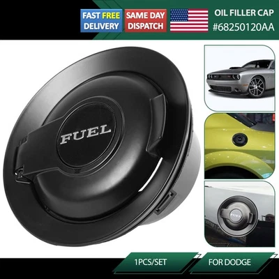 Fuel Gas Door Vapor Edition Matte Black for Dodge Challenger 2008-19 #68250120AA - Image 1 of 4