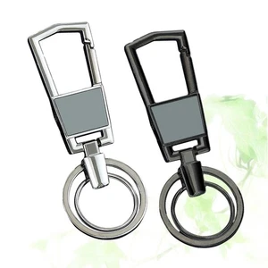  2 Pcs Bag Pendant Decoration Cool Keyring Keychain Stainless Steel - Picture 1 of 11