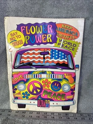 Vintage Ultra Neo Lisa Frank Flower Power Say No To Drugs Folder Rare Find - Image 1 of 4