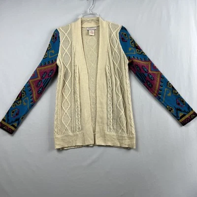 Suéter túnica feminino FLYING TOMATO cardigã pequeno sudoeste asteca boho hippie - Imagem 1 de 4