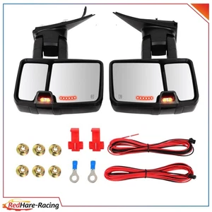 Espejos retrovisores de remolque negros claros para Toyota Tundra 2007-2017 - Imagen 1 de 1