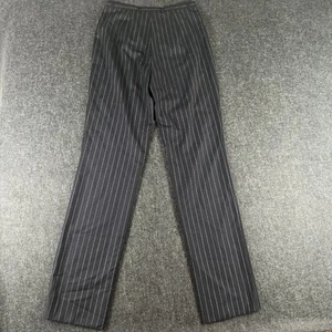 Escada Women’s Black Flat Front Dress Pants Pin Stripe 100% Wool Size 36 - Picture 1 of 8