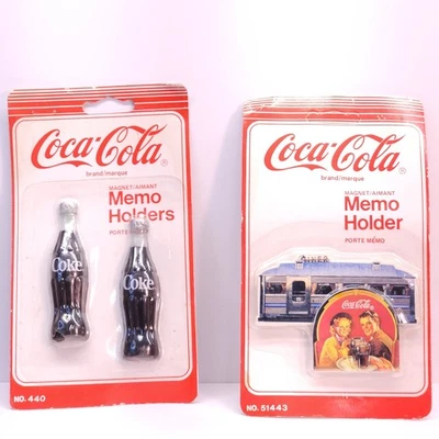 Lot 2 of Vintage 1990s Coca Cola Coke Memo Holders and Magnets Collectibles - Image 1 of 4