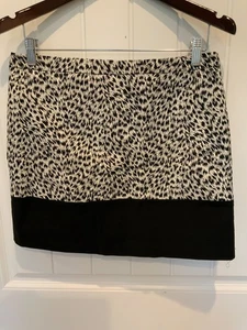 Minifalda MICHAEL KORS para mujer talla 6 negra animal forrada con cremallera trasera NUEVA - Imagen 1 de 4