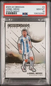 2023-24 Panini Obsidian Lionel Messi White Night #3 PSA 10 Argentina Case Hit - Picture 1 of 2