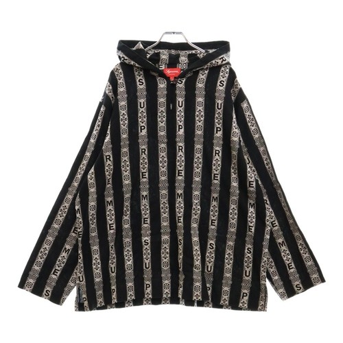 Supreme 22SS Baja camicia con cappuccio manica lunga messicana nera usata bc093a106e6