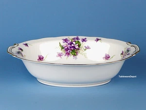 Rossetti SPRING VIOLETS, OCCUPIED JAPAN, Oval Vegetable Bowl , MINT/UNUSED! - Picture 1 of 4