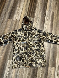 Duck Bay Jacket Mens S Camo PVC Hooded Waterproof Quilted Vintage Duck - Picture 1 of 12