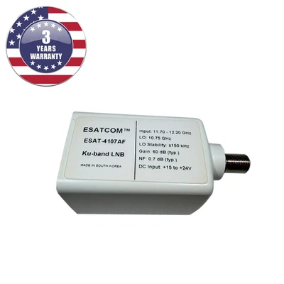 ESATCOM™ ESAT-4107AF, Ku-Band PLL LNB 11.7-12.2 GHz ±150 kHz, 0.7 dB e tipo F - Imagem 1 de 3