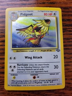 Pidgeot 8/64 PL!! Holo Rare Jungle Set Unlimited Edition Pokemon Card 1999 WOTC - Image 1 of 4