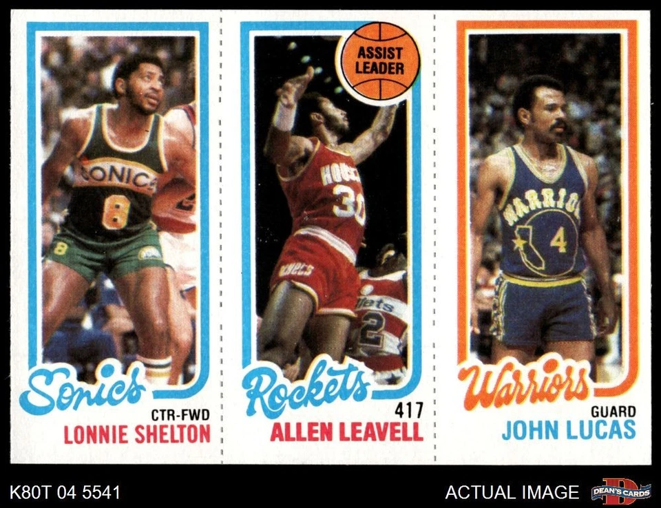 1980 Topps Lonnie Shelton / Allen Leavell / John Lucas 231 / 104 / 96 7 - NM - Image 1 of 1
