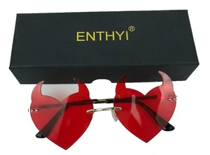 Enthyi Red Devil Heart Sonnenbrille - Bild 1 von 3