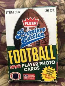 1990 Fleer Premiere Edition Football Wachsbox 35 von 36 Packungen Marino? Elway? Reis - Bild 1 von 7