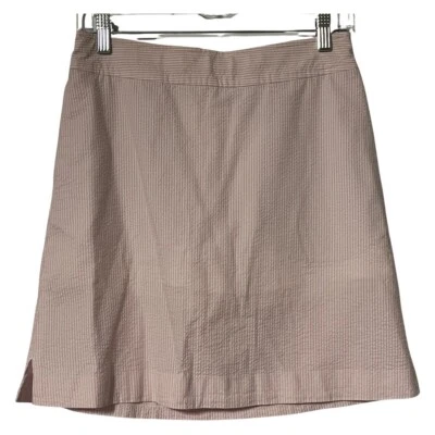 Vineyard Vines Skort Skirt  XS 26” A-Line  Seersucker Pink & White Preppy - Изображение 1 из 4