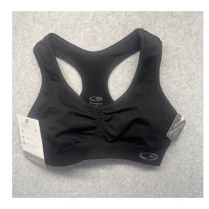 Champion Youth Girls Sports Bra Racer Back Black Size Small 4 Way Stretch NWT - Picture 1 of 8