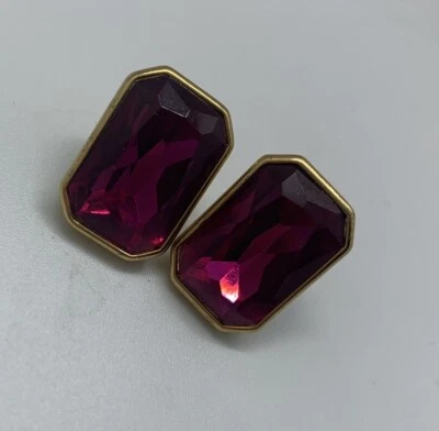 $88 НОВЫЙ БЕЗ ЯРЛЫКОВ TRINA TURK ОБРАЗЕЦ ЗОЛОТОЙ ТОН 3/4» РОЗОВЫЙ КАМЕНЬ СЕРЬГИ-ГВОЗДИКИ - JC302 - Изображение 1 из 4