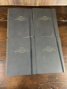 Lot Of 4 New Fringe Notes 192 Page Notebook Black Quality Materials Notesmark - Picture 1 of 6