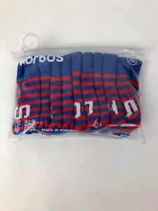RARE Forbos FBSIC-F Premium Golf Iron Club Head Cover(10pcs) BLUE / RED STRIPE - Afbeelding 1 van 6