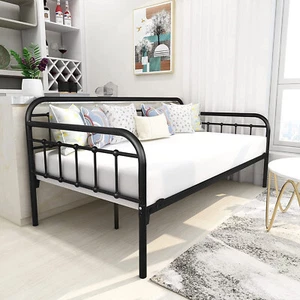 Functional Twin Size Japanese Black Metal Daybed - Versatile Single Bed Frame - Picture 1 of 10