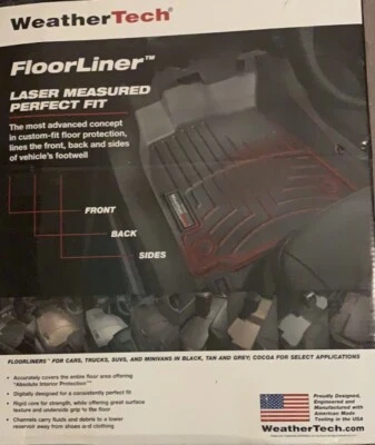 Alfombrillas WeatherTech personalizadas para auto/camión FloorLiner 466071 primera fila 2 piezas grises Foto 1 de 4
