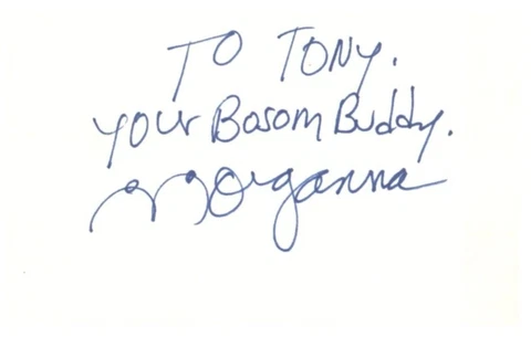 MORGANNA the Kissing Bandit Autographed Signed Card Cover