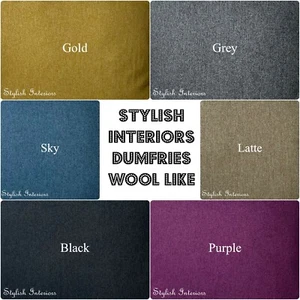 Hi-Quality Dumfries Woollen Woven Upholstery Sofa Curtains Cushions Bed Fabric - Picture 1 of 23