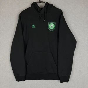 Adidas Originals Celtics FC Jumper Mens Medium Black Green Hoodie PrimeGreen - Picture 1 of 9