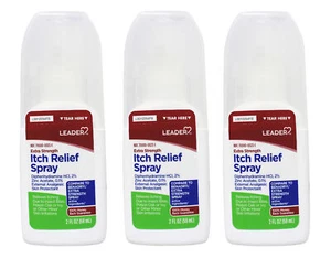 Leader Itch Relief Spray, 3-Pack, 2 Fl Oz Each - Picture 1 of 4