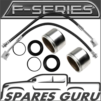 Ford F100 F150 Front Brake Caliper Kit: Hose/Line Piston Seal Set 74-80 2WD Disc - image 1 of 4