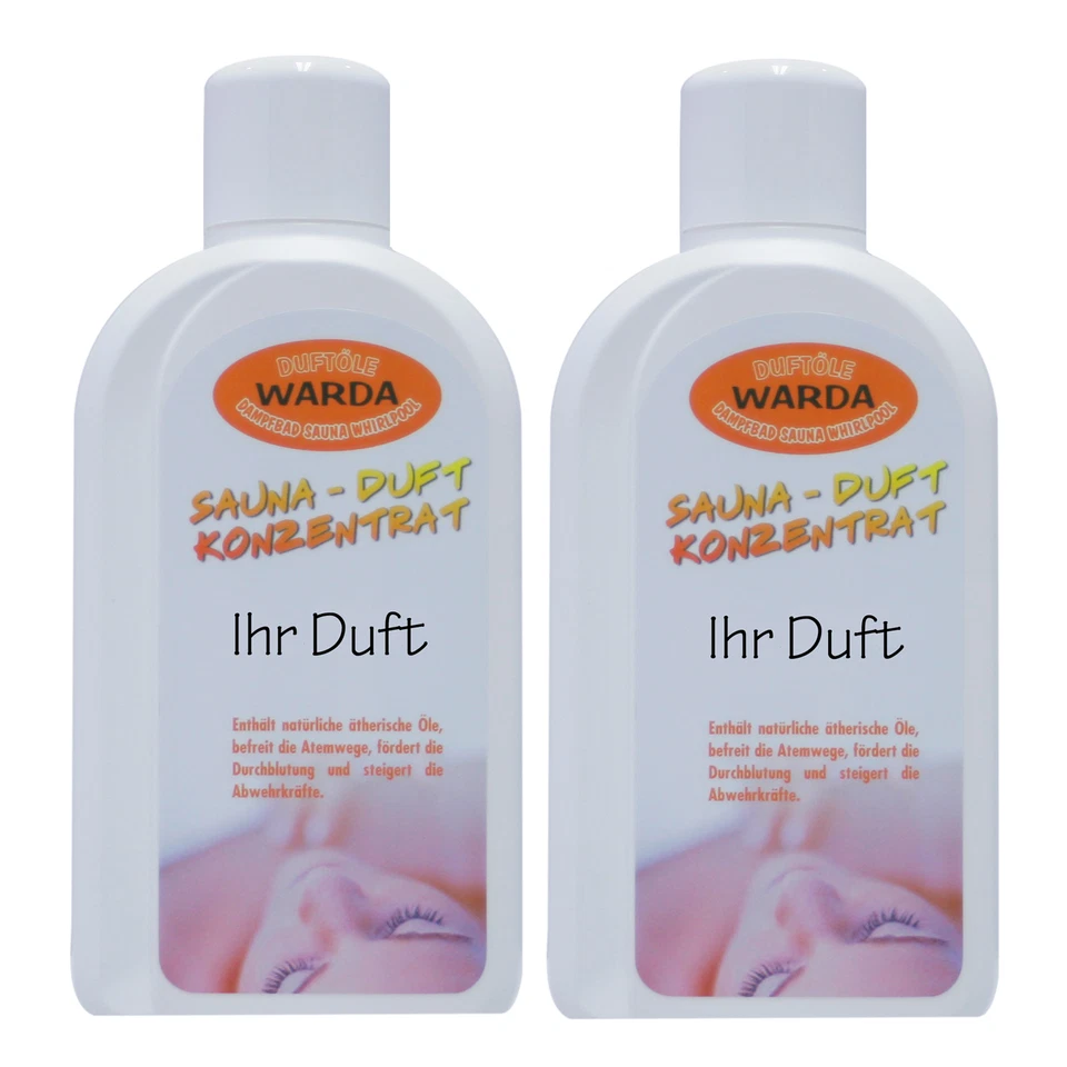 2x 1 Liter Warda Saunaaufguss Saunaduftkonzentrat freie Wahl aus über 160 Düften