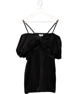 & Other Stories Black Off-shoulder Velvet Mini Dress UK 6 - Picture 1 of 3