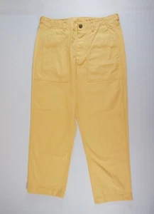 Wallace & Barnes Pant Mens 32x30 Yellow Camp Pant Slub Cotton Outdoors NEW - Picture 1 of 13
