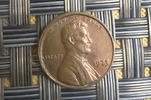 Penny 1973 Error Doble Rim Cover