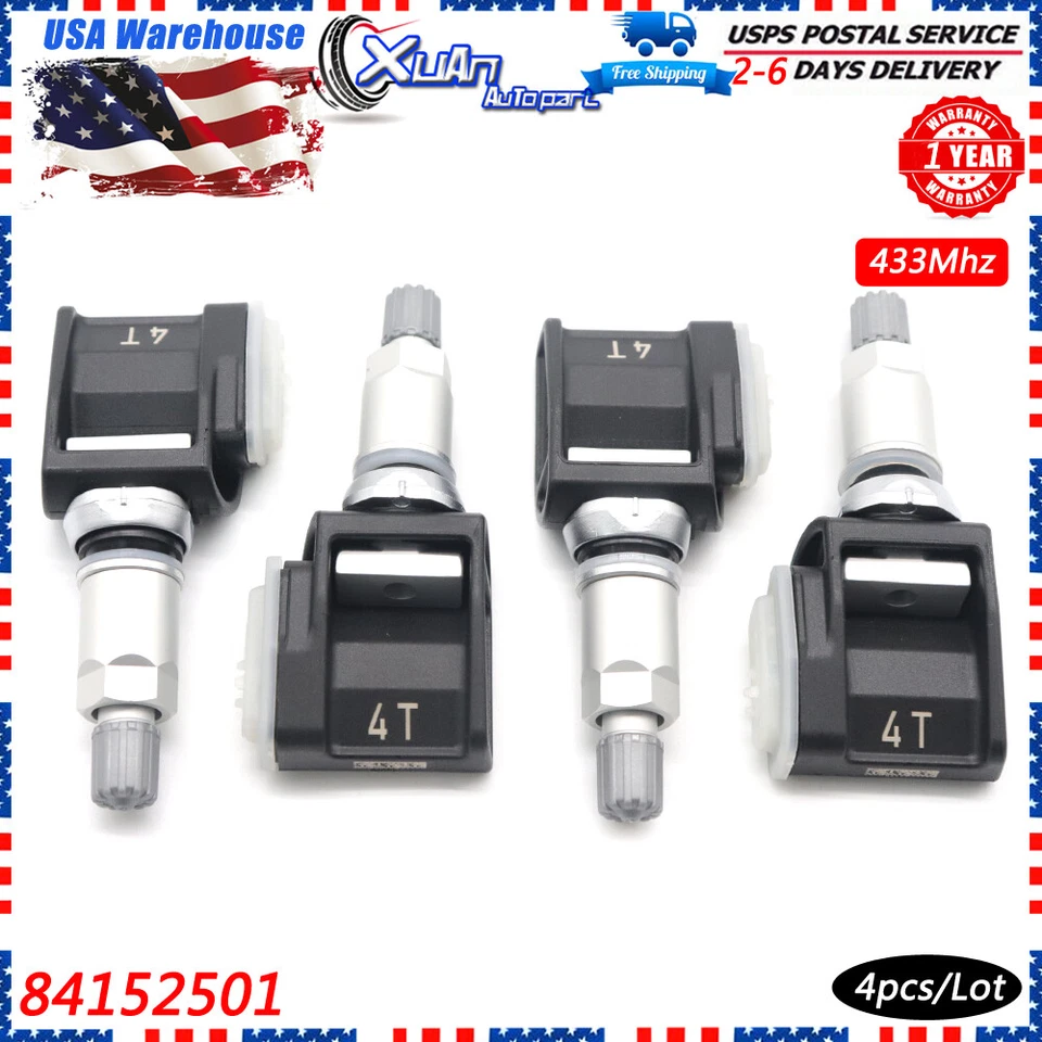 4PCS 84152501 For CHEVY SILVERADO GMC TRAILER TIRE PRESSURE SENSOR TPMS 84338125 - Image 1 of 4