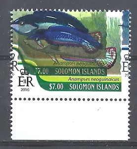 2016 Solomon Error Fishes Black Banded Wrasse Anampses Neoguinaicus MNH - Picture 1 of 1