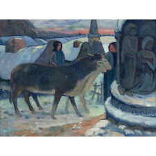 Gauguin Christmas Night Blessing Oxen Painting XL Canvas Art Print