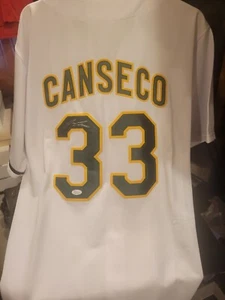 JOSE CANSECO Signed Oakland A's  White Jersey JSA COA  - Picture 1 of 3