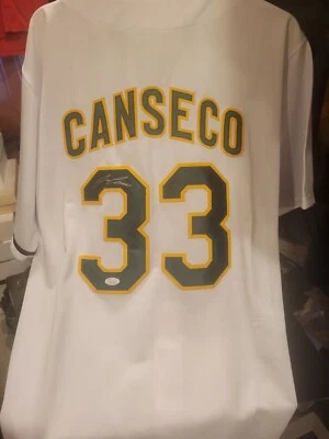 JOSE CANSECO Signed Oakland A's  White Jersey JSA COA  - Image 1 of 3