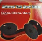 10x Porelon 11216 Universal Twin Spool Calculator Ribbon Black/Red