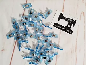 Pack of 50 Wonder Clips BLUE for stretch knits, quilting, Sydney stock - Picture 1 of 1