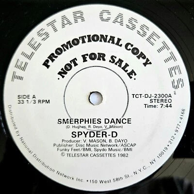 1982 - SPYDER-D - SMERPHIES DANCE - TELESTAR RECORDS RARE ORIGINAL PROMO - Image 1 of 4