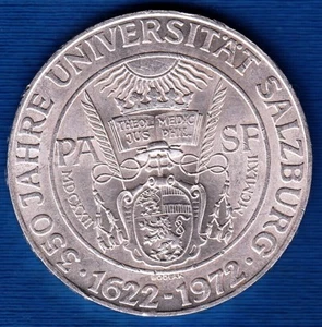 50 scellini 1972. Università di Salisburgo, Austria Argento (.900), 20 grammi! - Foto 1 di 2