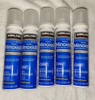 Kirkland Minoxidil 5% Foam Men Hair Regrowth Treatment 5 Months Exp: 3/26 - Image 1 of 2