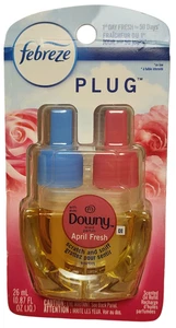 Febreze Plug Air Freshener Scented Oil Refill Recharge Downy April Fresh - Picture 1 of 3