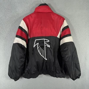 Chaqueta acolchada vintage de los 90 Atlanta Falcons para hombre XL NFL fútbol americano colorblock - Imagen 1 de 24