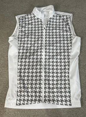 La Passione XS Houndstooth Women’s Sleeveless Cycling Vest in Gray & White - Image 1 of 4