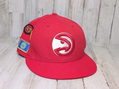 Gorra Atlanta Hawks New Era roja 2018 NBA Draft 9FIFTY SnapBack gorra con parches Foto 1 de 4